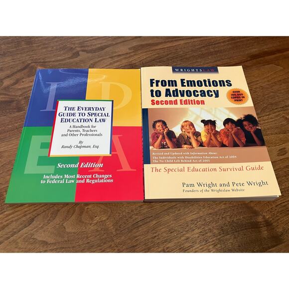 Special‎ Education Law, From Emotions to Advocacy Books, Chapman, Pam Wright - Picture 1 of 4